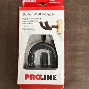 Proline GH5BK Guitar Wall Hanger Black Hardwood Mount for Acoustic Electric Bass